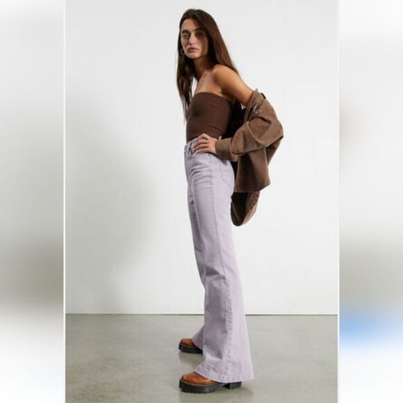 PacSun Eco Purple High Waisted Flare Jeans Color: LAVENDER Size 29 - Picture 14 of 15